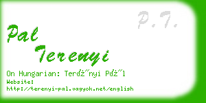 pal terenyi business card